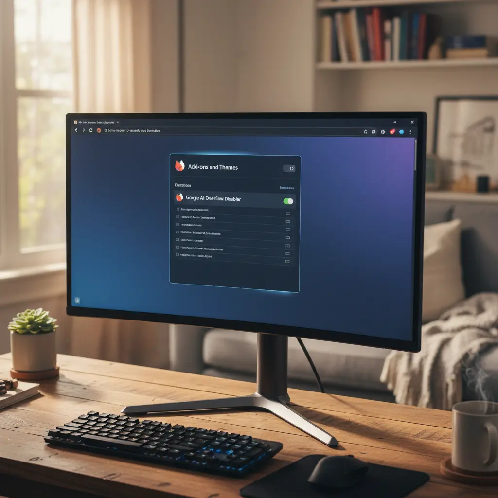 Firefox Add-ons and Themes page showing installed extensions