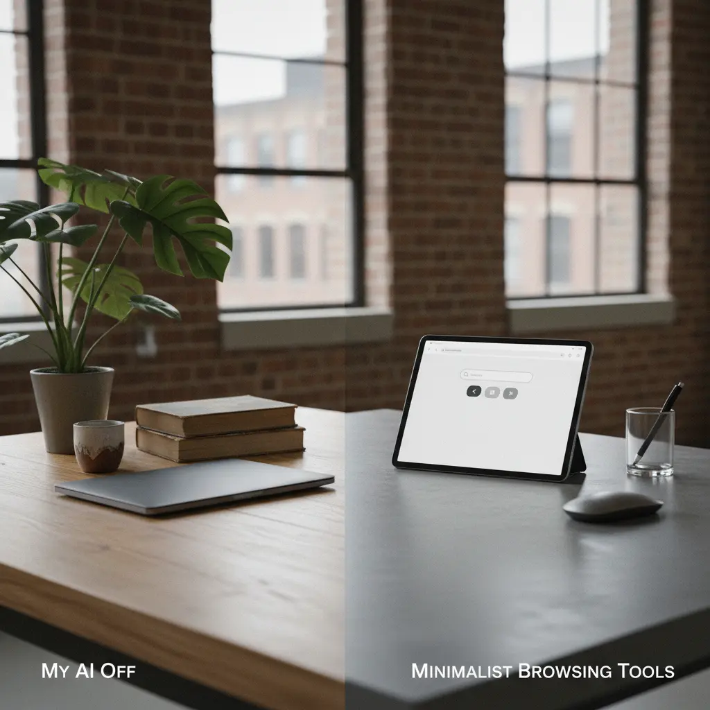 Screenshot of a browser with AI overviews disabled, showing traditional search results.