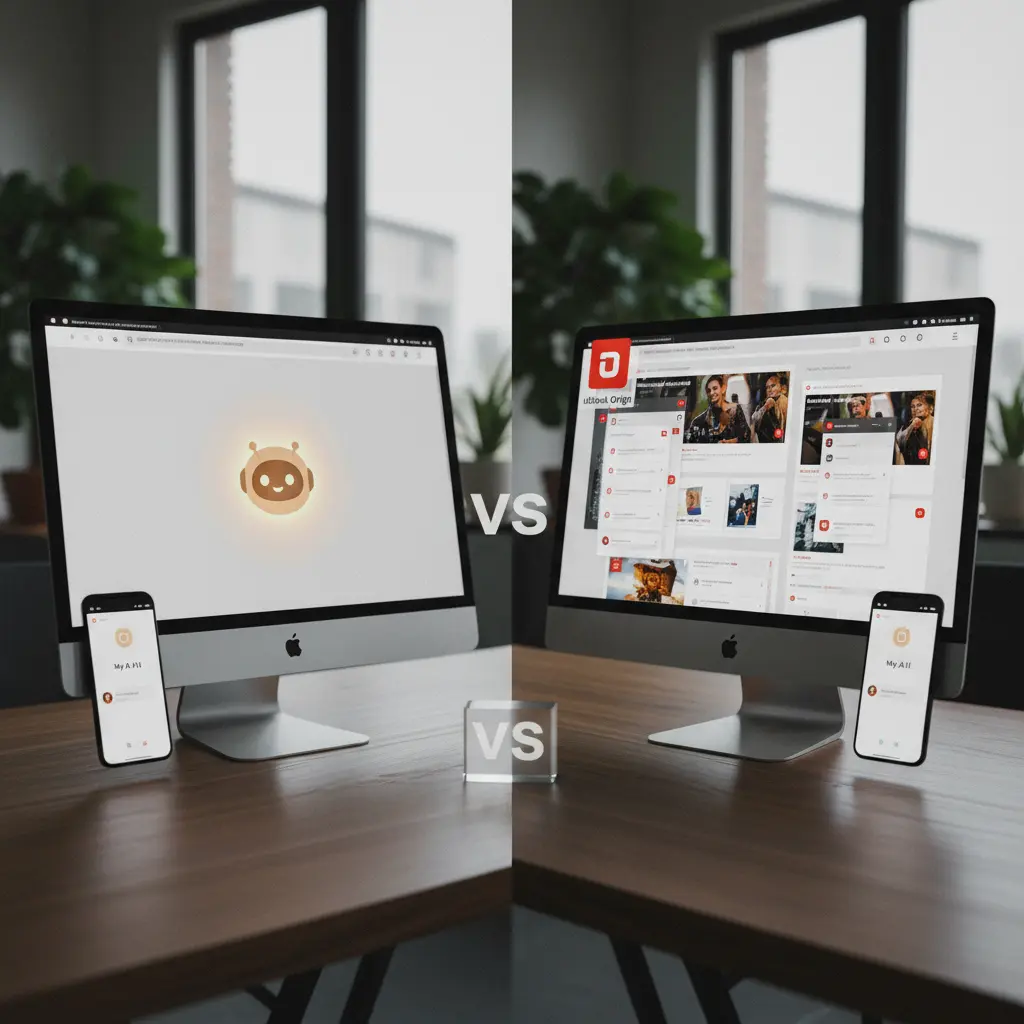 Visualizing AI summaries next to traditional banner ads on a web page