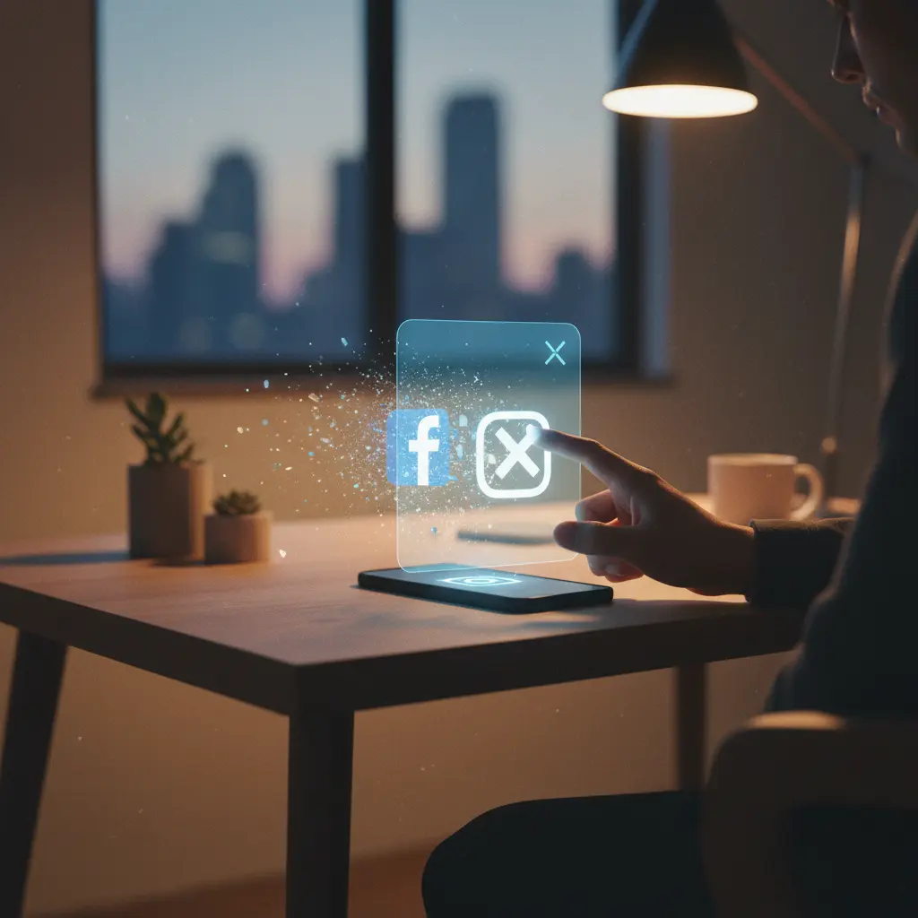 Social media feed with Meta AI interface blocks removed from the page