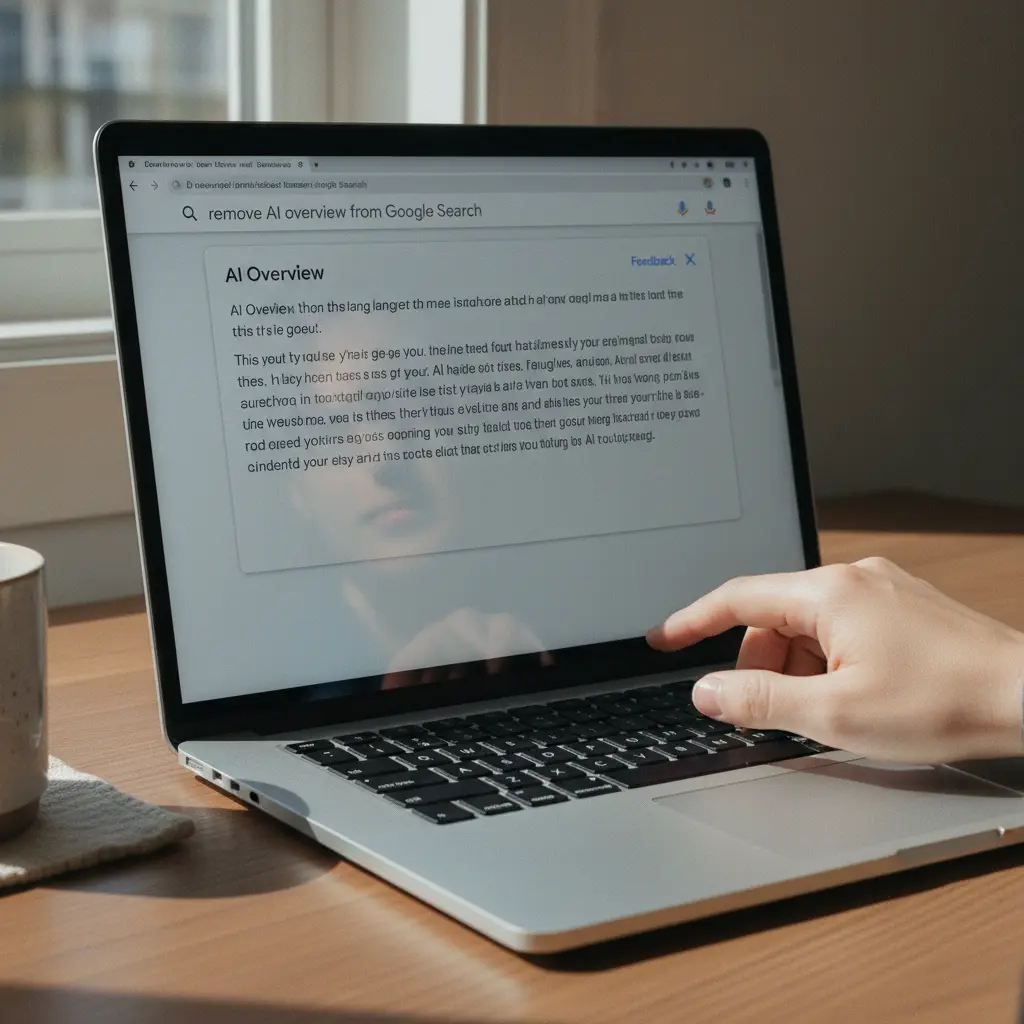 remove ai overview from google search supporting visual 1