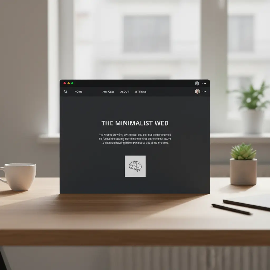 A clean, minimalist browser window showing only relevant content, with AI clutter removed.